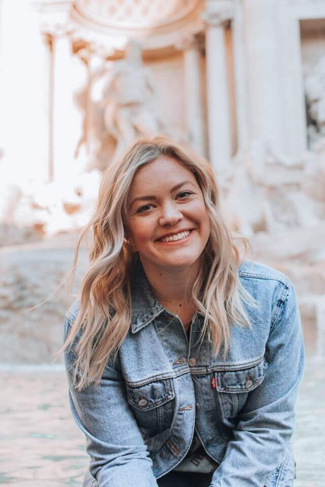 Woman Denim Jacket Smiling