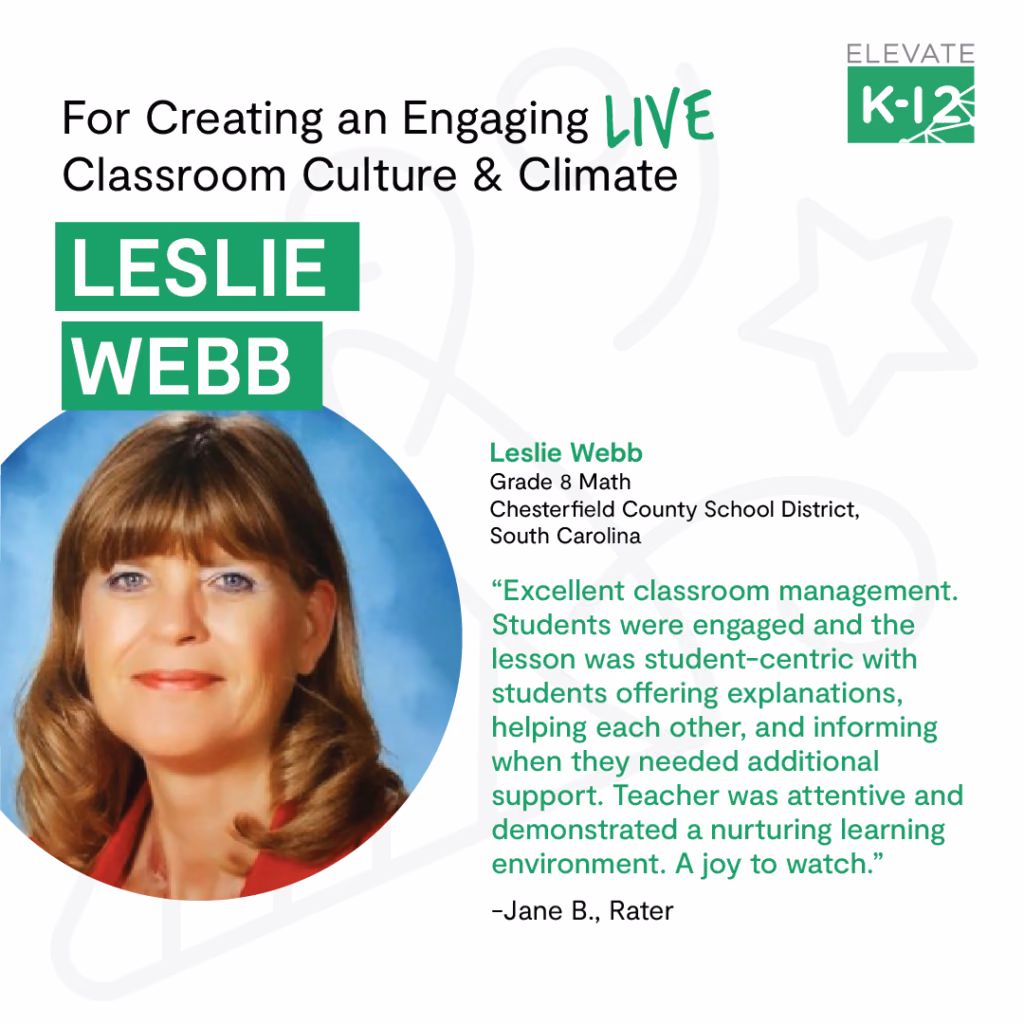 Teacher Of The Month Leslie Webb