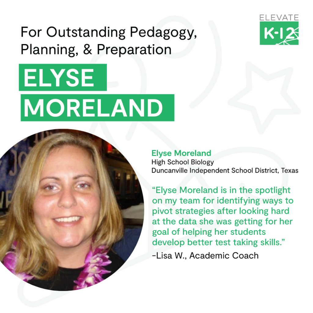 Teacher Of The Month Elyse Moreland
