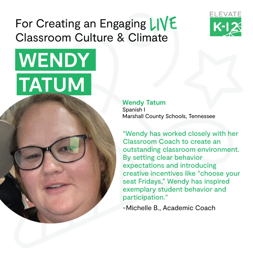 January Teacher of the Month- Wendy Tatum