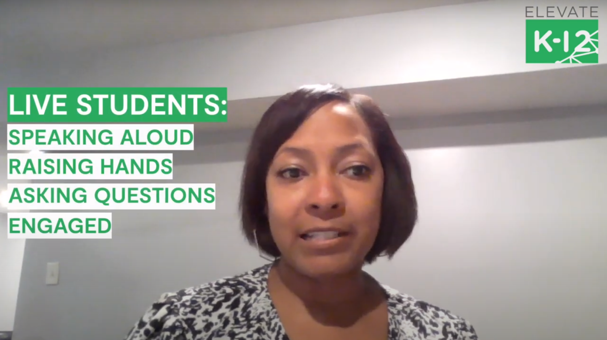 Live teaching in North Carolina Elevate K12