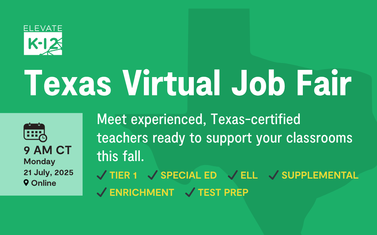 Texas Virtual Job Fair Registration | Elevate K12