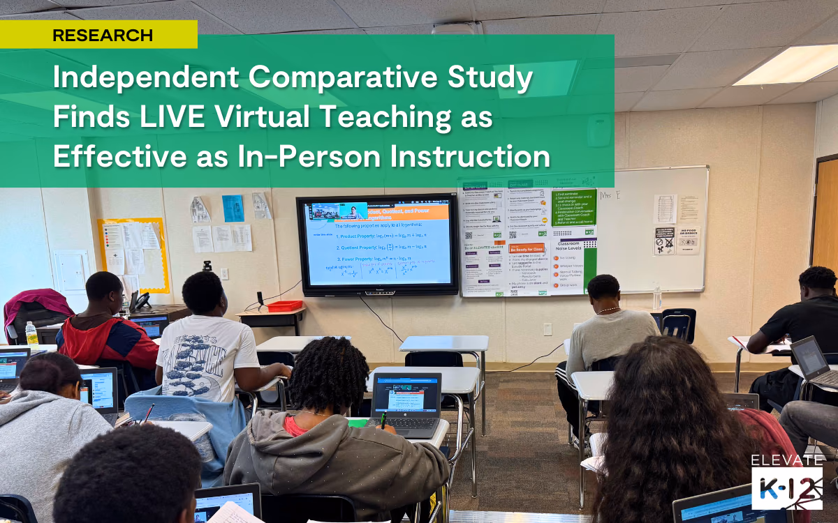 Blog Headerindependent Comparative Study Finds Live Virtual Teaching As Effective As In Person Instruction