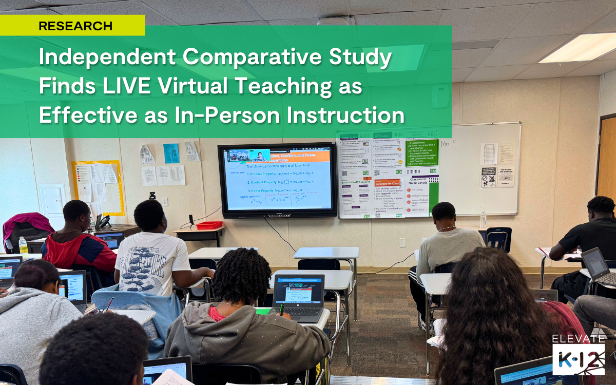 Blog Headerindependent Comparative Study Finds Live Virtual Teaching As Effective As In Person Instruction